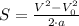 S= \frac{V^2-V_{0}^2}{2\cdot a}
