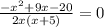 \frac{-x^2+9x-20}{2x(x+5)}=0
