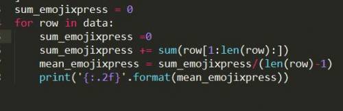 Решите по python. для всех топовых эмодзи посчитайте, сколько в среднем сообщений в emojixpress отпр